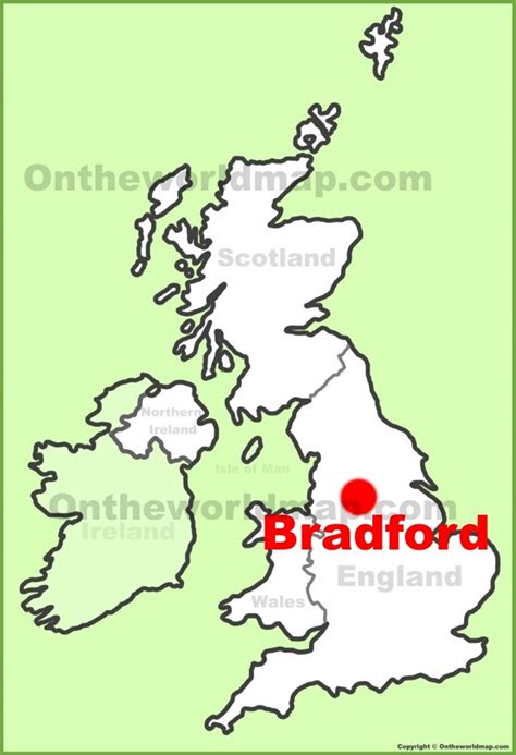 Bradford location on the UK Map