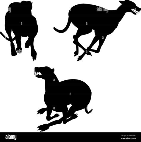 illustration of a greyhound dog racing silhouette on isolated white ...