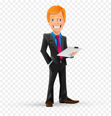 Manager Clipart Png - Businessman Vector Png Cartoon, Transparent Png - vhv