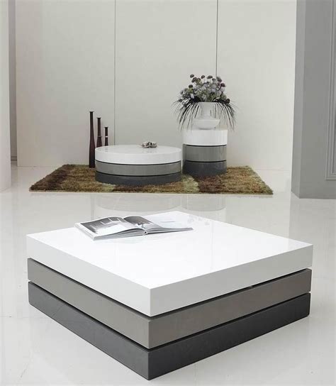 T2 - Lacquer 3 - Tone Modern Square Coffee Table - Coffee & End Tables Star Modern Furniture