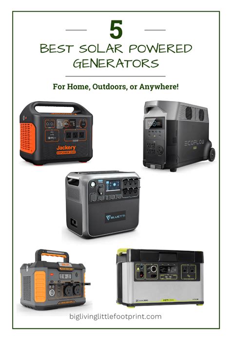 The Best 5 Solar Powered Generators For Home - Big Living | Little ...