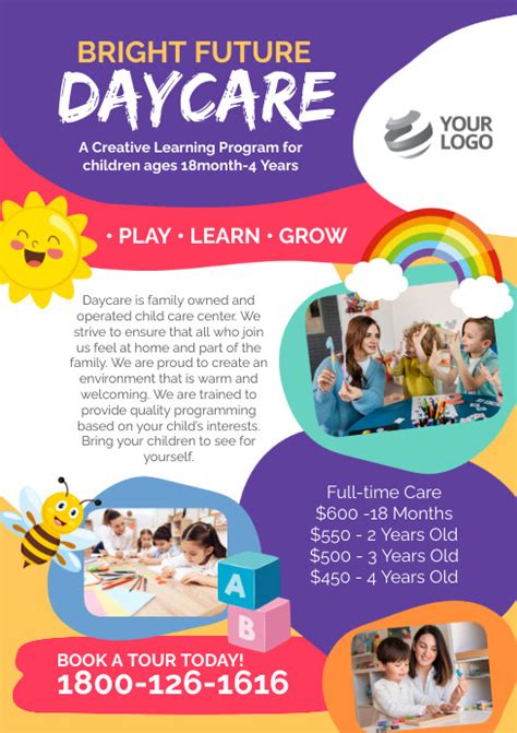 Daycare Preschool Flyer Template | PosterMyWall