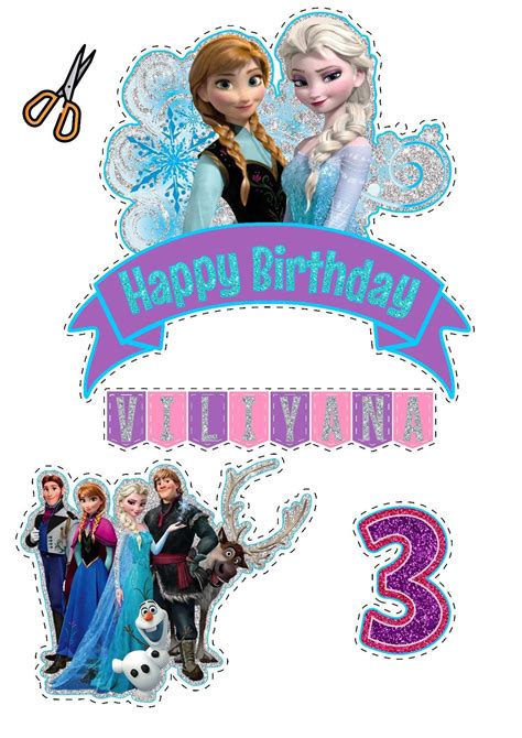 Free Printable Frozen Cake Topper Printable