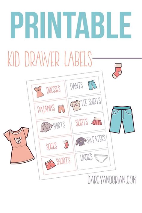 Free Printable Dresser Drawer Labels - Printable Templates