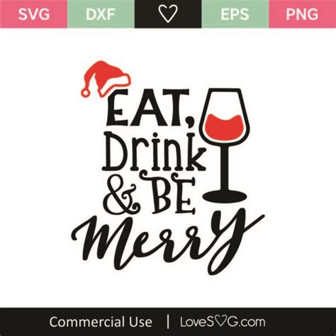 Eat Drink And Be Merry SVG Cut File - Lovesvg.com