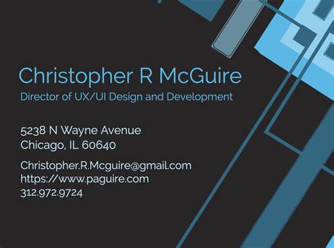 Business Card Back by Christopher R McGuire on Dribbble