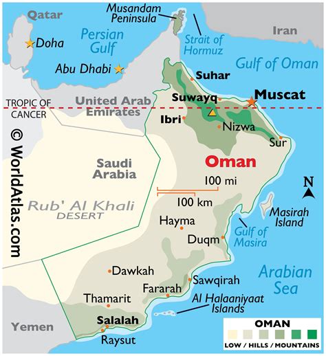 Oman Map / Geography of Oman / Map of Oman - Worldatlas.com