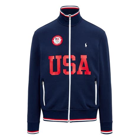 Men's Polo Ralph Lauren Navy Team USA 2020 Summer Olympics Full-Zip Track Jacket