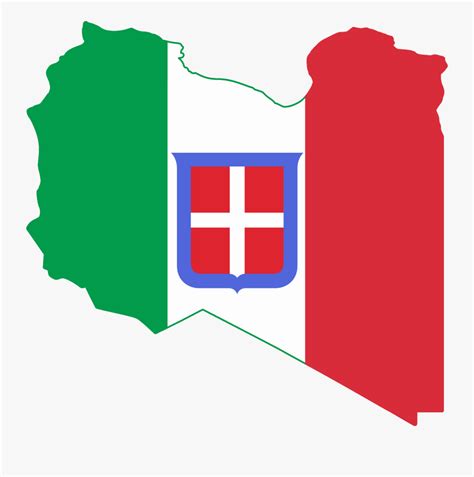 Clip Art Map Of Italian Libya - Italian Libya Flag Map , Free Transparent Clipart - ClipartKey