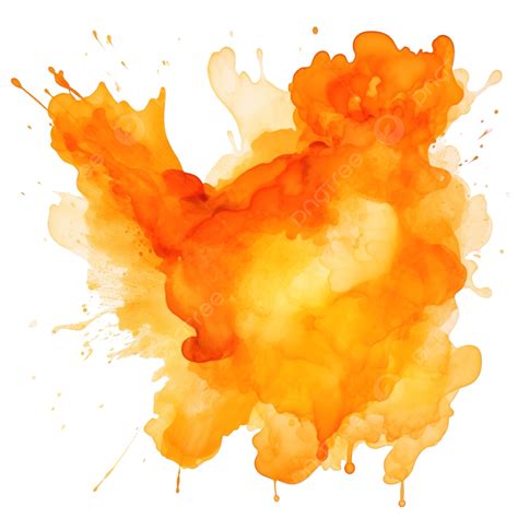 Orange Watercolor Splash, Watercolor, Brushstroke, Splash PNG Transparent Image and Clipart for ...