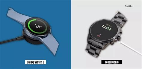 Galaxy Watch 5 vs Fossil Gen 6 Comparison - SmartwatchCrunch