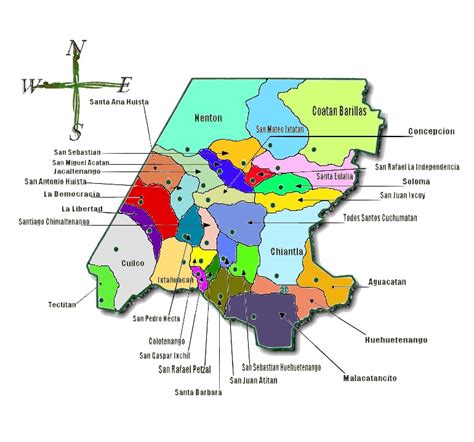 Political map of Huehuetenango - Full size | Gifex