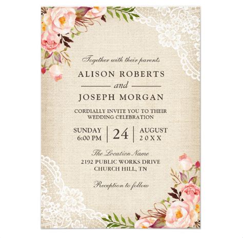 Burlap Wedding Invitation - 11+ Examples, How to Design, Tips