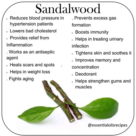 the health benefits of sandalwood