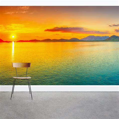 Colorful Ocean Sunset Wall Mural