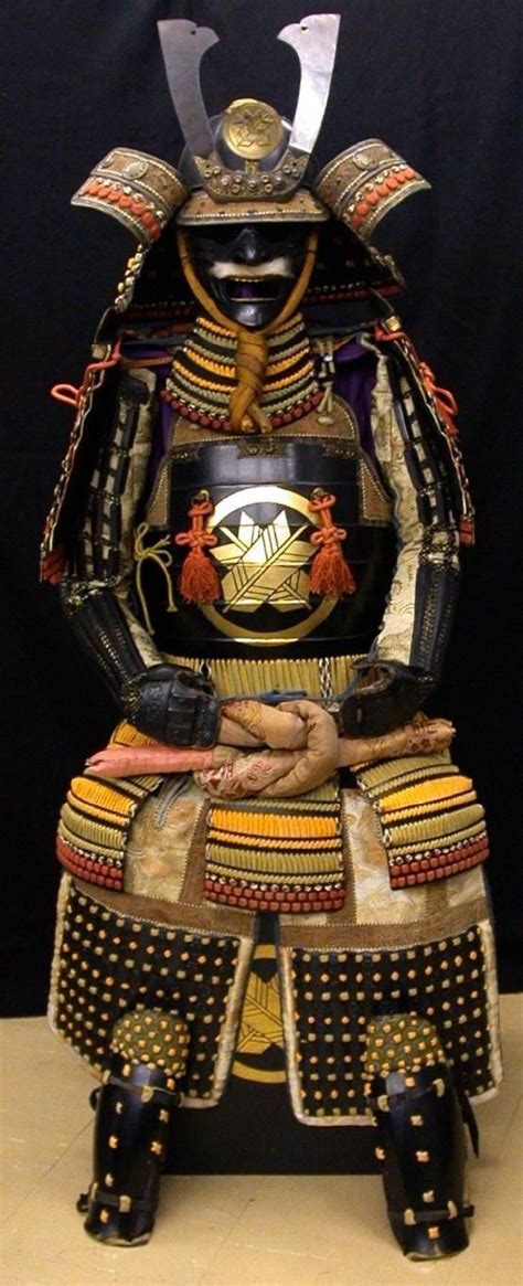 Japan | Full Suit of Samurai Armor. notice the headdress -- similar to egyptian and also ancient ...