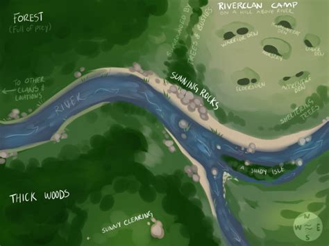 Rising-Tides | Riverclan Map by puppiccino on DeviantArt