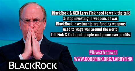 Petition BlackRock CEO Larry Fink - CODEPINK - Women for Peace