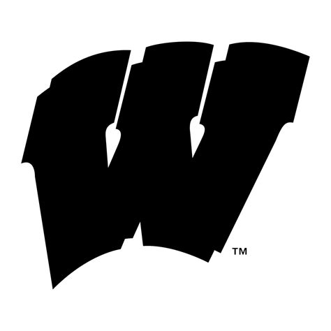 Wisconsin Badgers Logo Black and White – Brands Logos