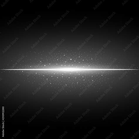 Glowing line with sparks, light effect, white color Stock Vector | Adobe Stock