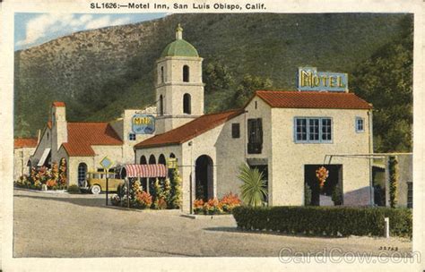 Motel Inn, San Luis Obispo, Calif. California Postcard