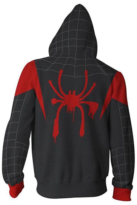 Unisex Adult Hoodie Miles Morales Spider-Man 3D Printed Zip Up Hooded – TrendsinCosplay