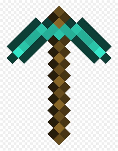 Minecraft Diamond Pickaxe Transparent Background, HD Png Download - vhv