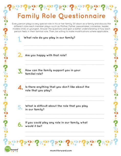 Printable Family Therapy Activities