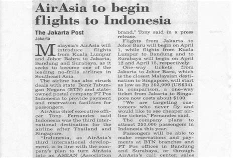 airasia to begin flights to Indonesia – airasia Museum