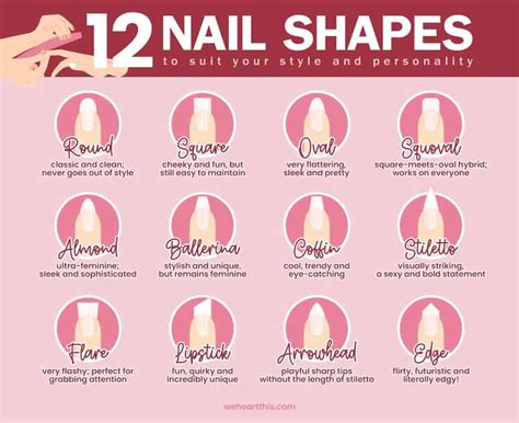 12 Nail Shapes To Try + A Nail Shape Chart