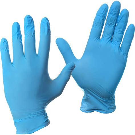 Silverback Blue Large 3.5 mil Nitrile Disposable Work Gloves, Latex-Free (Box of 100)-GLV-100PK ...