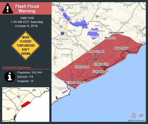 NWS Charleston, SC on Twitter: "⚠️ Move to higher ground! Flash Flood ...