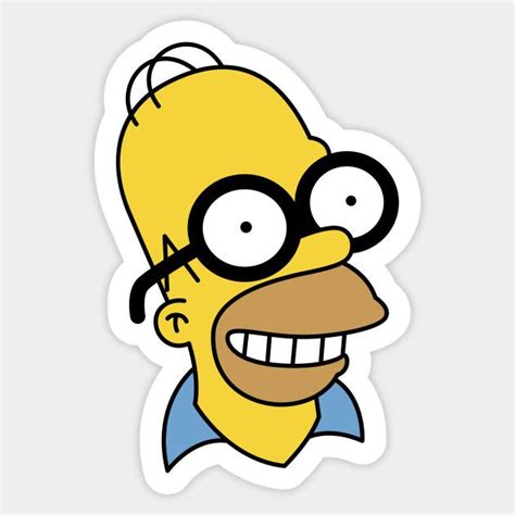 Homer Simpson Glasses Sticker en 2020 | Pegatinas bonitas, Pegatinas ...