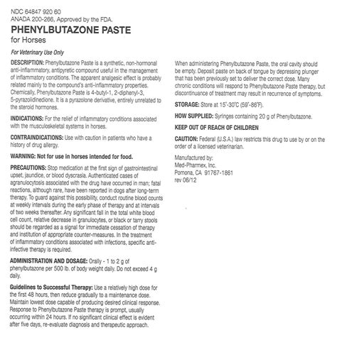 BUTEQUINE- phenylbutazone paste