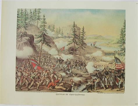 Sold Price: Civil War - Battle Of Chattanooga by Kurz and Allison 1863 ...