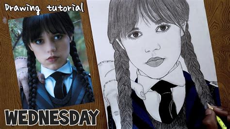 How to draw Wednesday Addams |Drawing tutorial |Wednesday Addams ...