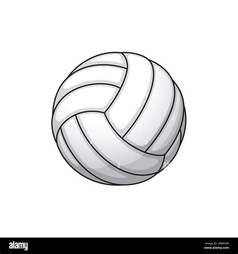 simple classic white volleyball ball outline drawing symbol logo vector ...