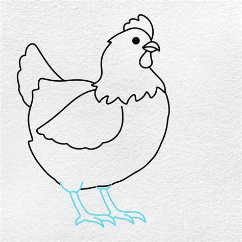 How to Draw a Hen - HelloArtsy