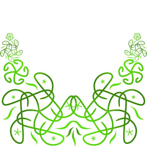 Green Line Border PNG Image, Artistic Green Line Border, Border Drawing ...