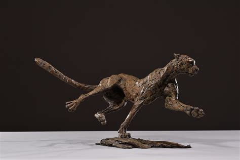 Bronze Cheetah sculpture by Hamish Mackie