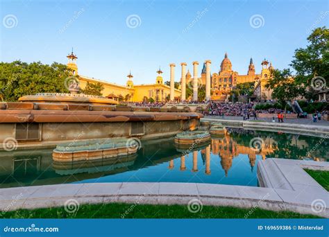 National Palace Palau Nacional and Montjuic Hill, Barcelona, Spain ...