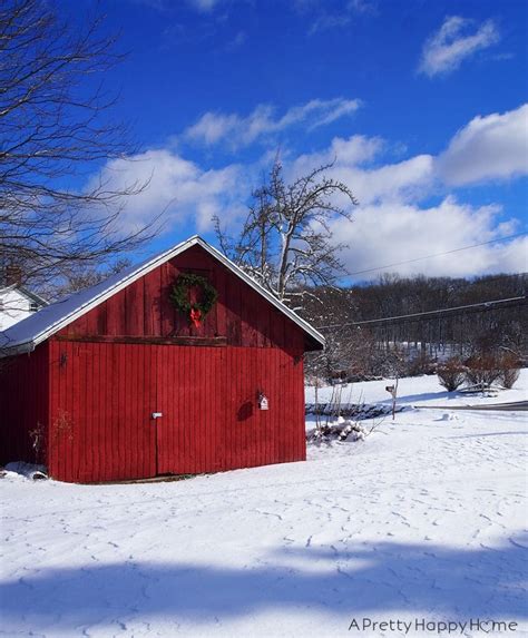 A Touch of Christmas on Our Barn – A Pretty Happy Home