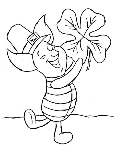 Disney Cartoon : " Piglet " Printable Coloring For Kids