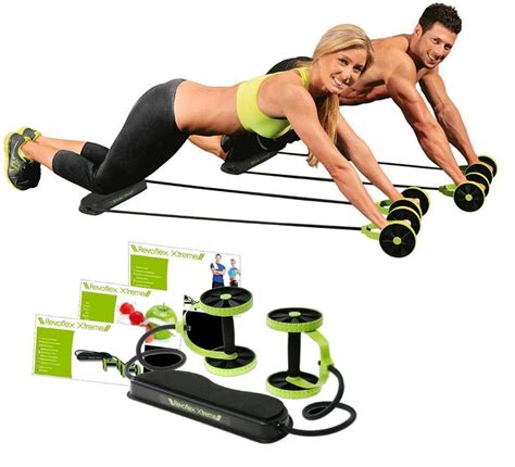 Revoflex Xtreme Ab Wheel Double AB Rollers for Abs Workout Exercise AB Trainer Crunch Core ...