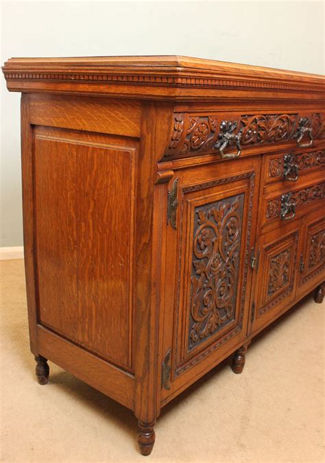 Antique Antique Oak Sideboard Dresser Base 1 | ANTIQUES.CO.UK