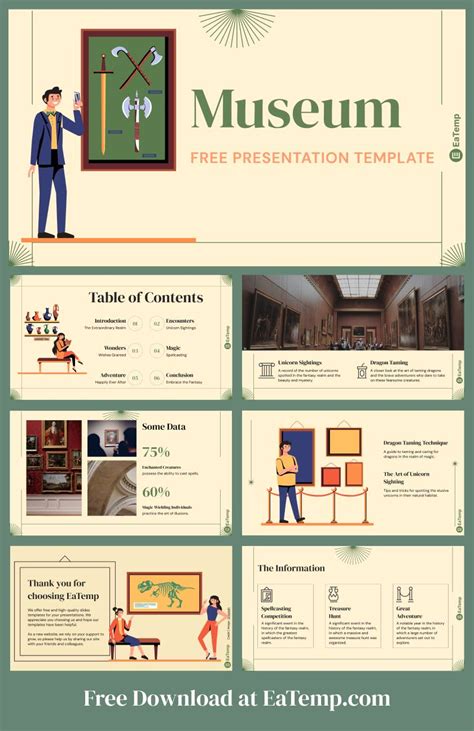 Museum PowerPoint Presentation Template - EaTemp