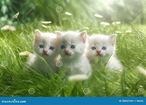 Cute Fluffy Kittens Playing Outdoor Stock Image - Image of animal, backgrounds: 288427601