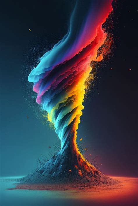 Rainbow Tornado 4 | Art gallery wallpaper, Rainbow wallpaper, Glitch ...