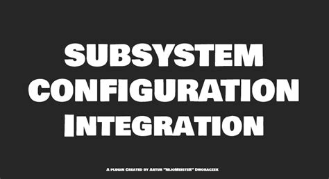 Subsystem Configuration Integration in Code Plugins - UE Marketplace