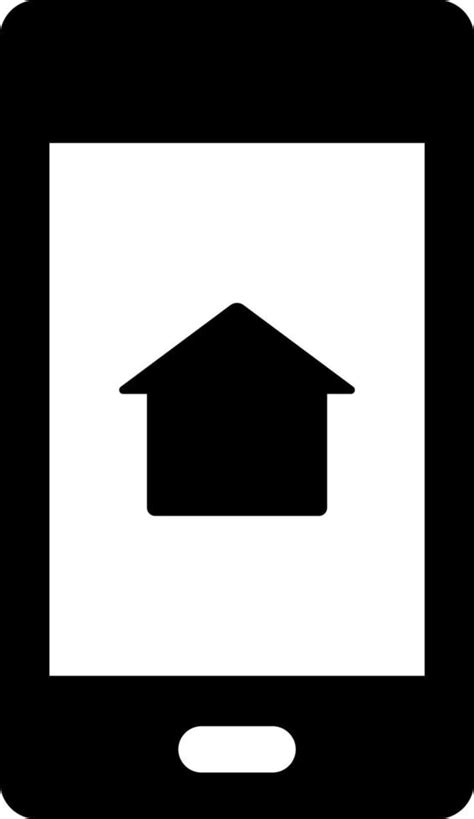 Phone, home vector icon. Simple element illustration from UI concept ...